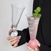 Haut de gamme givré rose cristal Cocktail verre lumière luxe Style Transparent planète jus Niche Design créatif Ins Drinkware