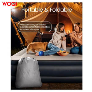 WOQI kualitas tinggi diperpanjang dan lebar okupansi ganda kasur tiup PVC naik tinggi dengan pompa listrik bawaan - Product Image 5