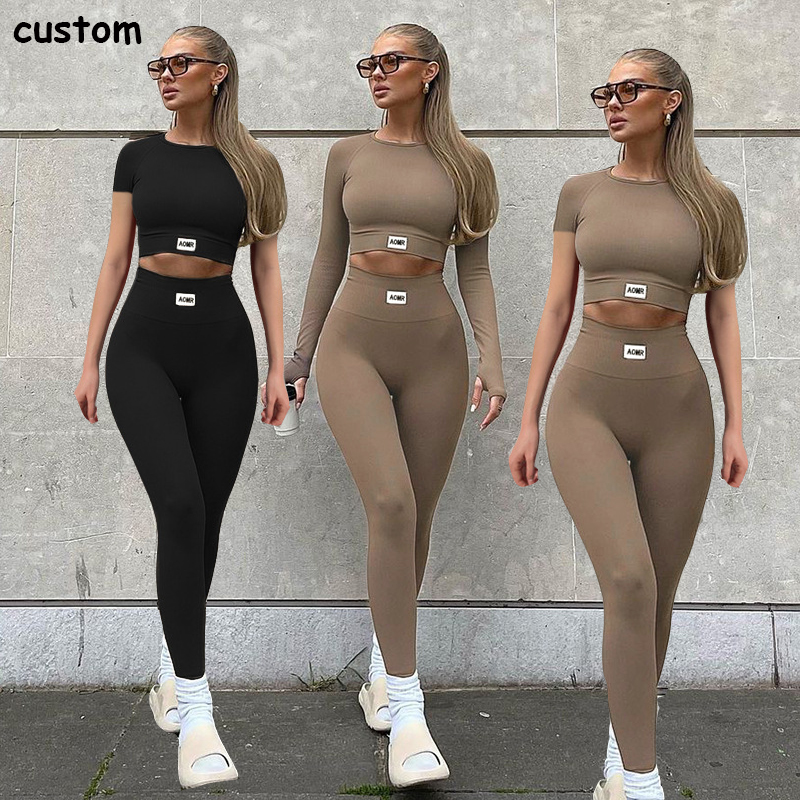 Одежда для активного отдыха с завышенной талией и длинным рукавом