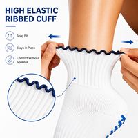 Kaos Kaki Anti Selip Custom OEM Label Pribadi Sol Silikon Manset Ruffle Kaos Kaki Yoga Pilates Studio MOQ Rendah
