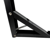 Support d'étagère pliable mural, support triangulaire pliable pour table, banc, établi, rangement de cuisine, noir et blanc