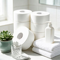 Papier toilette jumbo écologique soluble dans l'eau, rouleaux personnalisables pour les toilettes publiques