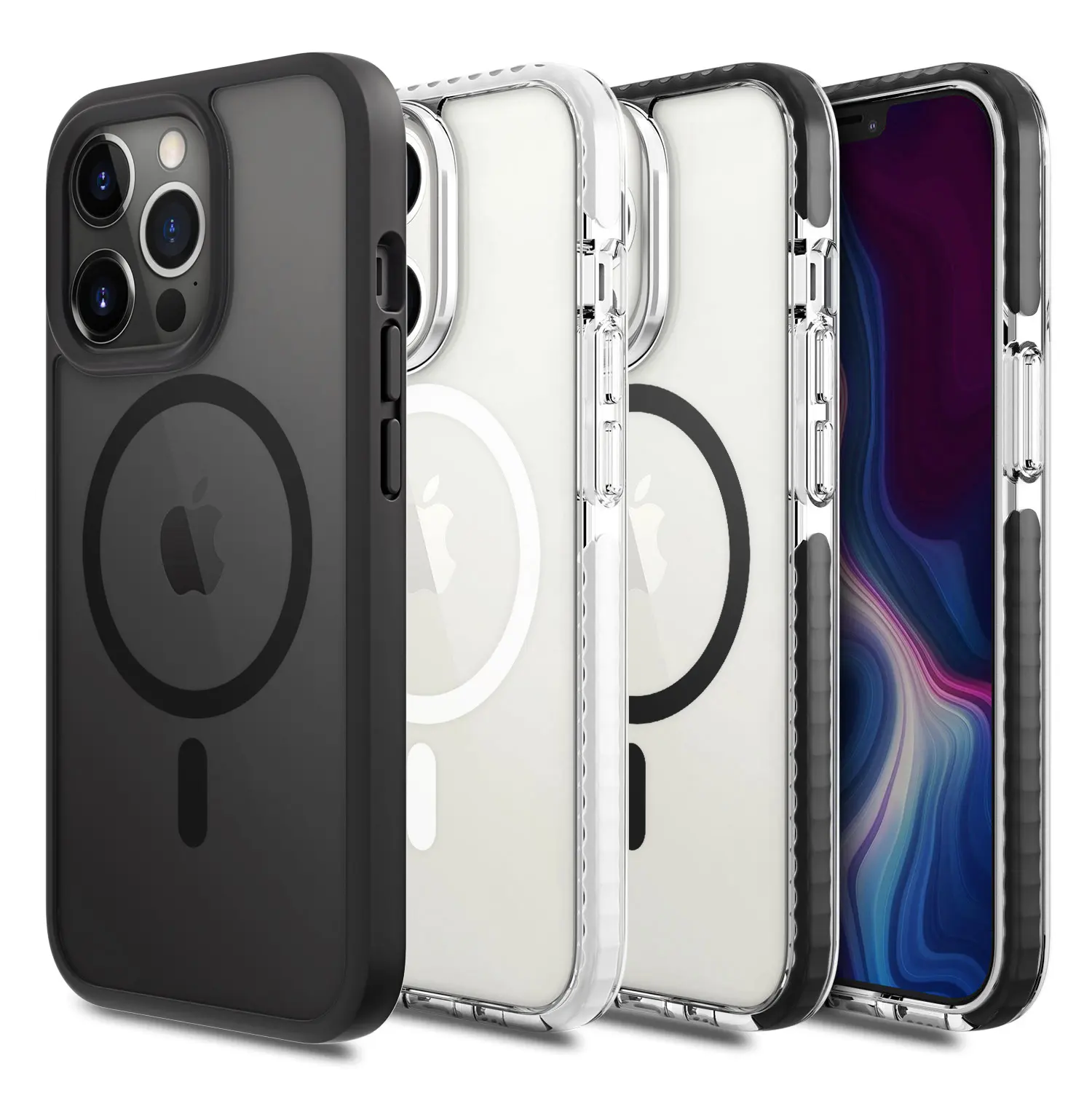 New Arrival Clear Magnetic Protective Cover Magsafes Case TPU TPE PC Hard Shockproof Impact for Iphone 13 12 Mini Pro Max X XS