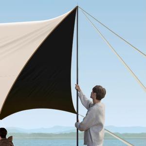 Abri de camping extérieur ZJ-TM001 en toile Oxford 5,3x3,2m, imperméable, pare-soleil, installation rapide, type à armature diagonale - Product Image 4