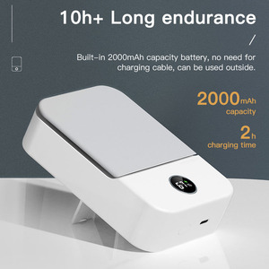 Портативный вентилятор на шею с LED-дисплеем, USB, беспроводной, 3 скорости, для автомобиля, на аккумуляторе - Product Image 4