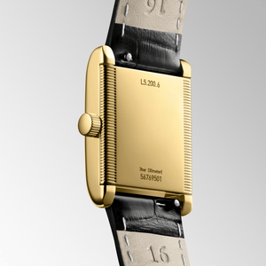 นาฬิกาข้อมืออัตโนมัติทรงสี่เหลี่ยม ตัวเลขโรมัน สายหนังจระเข้ Longinesing - Product Image 4