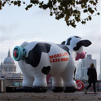 Chien Husky de dessin animé gonflable mignon de la publicité en PVC personnalisé en usine