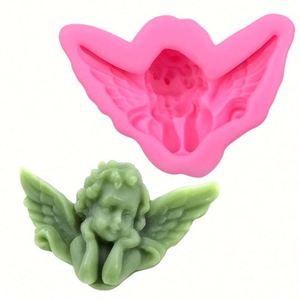Moule à savon, moule réutilisable, moule de décoration de gâteau DIY à domicile. Film en silicone Fille Ange. Facile à nettoyer. OEM/ODM - Product Image 2