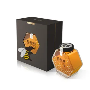 Embalaje de caja de miel de botella de abeja de cartón de regalo