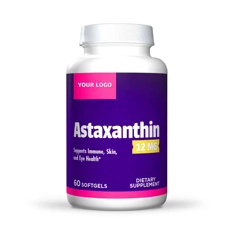 Supplément OEM d'astaxanthine capsules de gel souple d'astaxanthine blanchiment de la peau immunisé peau yeux soutien de la santé