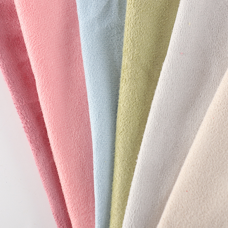 Manufacturer Price Black Microfiber Polyester Knit Suede Fabric for Shoes