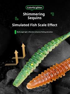 Iscas De Silicone Macio Especial Cauda Worms Bait Cheirando Isca Isca Luminosa Isca para Carpa Baixo Água salgada Água doce - Product Image 4