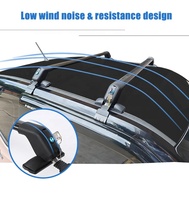 Barres transversales de toit réglables en alliage d'aluminium noir anodisé avec antivol, capacité de 65 kg, installation facile pour la plupart des véhicules