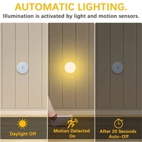Lampe murale LED moderne rechargeable par USB avec détecteur de mouvement pour sous les armoires, les escaliers, les couloirs, les placards et les vestiaires
