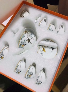 Promotional Wholesale 15pcs H Series Jungle Pattern Bone China <b>Coffee</b> <b>Set</b> and <b>Tea</b> <b>Set</b> - Product Image 6