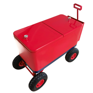 73L Portable Rollable Wagon <strong>Cooler</strong> Cart Metal Ice Bucket Keep Cold Cooling <strong>Box</strong> with <strong>Wheels</strong> and Pull Handle for Outdoor - Product Image 5