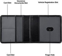 Porte-cartes d'enregistrement et de sécurité, étui en cuir pour véhicule, portefeuille d'accessoires de voiture, organisateur pour pièce d'identité, porte-documents de voiture