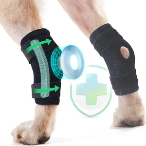 Amazon venda quente silicone espinha de peixe-aço cão perna chaves suporte joelheira para reabilitação de lesões do cão