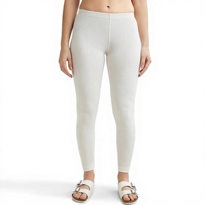 Women High Waist <b>Black</b> <b>Leggings</b> Slim Fit Knitted Cotton Winter Casual Solid Color Breathable Quick Dry Thermal Vintage Crop - Product Image 1