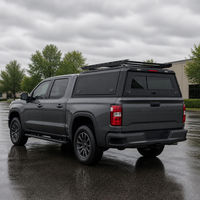 Capot de camionnette Toyota en aluminium noir avec grande fenêtre coulissante en verre, sur mesure pour Tundra 2022, capacité de 6,5 pieds (601-800L)