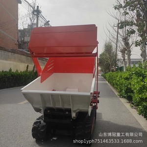 Mini Hydraulic Self-Dumping <b>Dumper</b> 500kg Load Capacity Agricultural Transport Vehicle With <b>Tracks</b> - Product Image 4