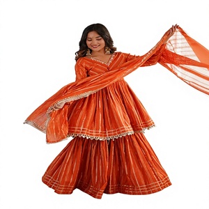 Traje de Seda Indio-Pakistaní para Boda de Verano, Sharara Gharara Punjabi, Traje Salwar Sexy para Mujer, Venta al Por Mayor - Product Image 1