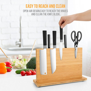 Porte-couteaux multifonctionnel sur mesure avec support magnétique double face puissant, adapté à la maison et à la cuisine. - Product Image 1