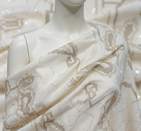 Abayas musulmanes modestes d'été en tissu blanc coton-lin avec broderie Paisley, point de croix et sequins, pour usage quotidien, mariage et tenue religieuse, taille moyenne