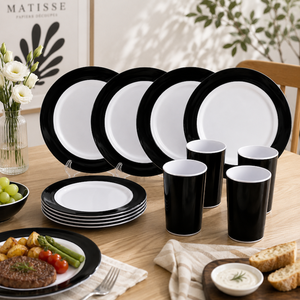 Juego de <span class=keywords><strong>Vajilla</strong></span> de <span class=keywords><strong>Melamina</strong></span> para Acampar, Colección de Platos, Tazones y Tazas para Exteriores, 16 Piezas, <span class=keywords><strong>Vajilla</strong></span> Familiar con Caja de Regalo - Product Image 1
