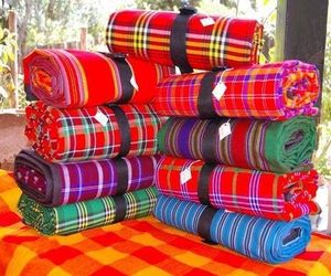 Maasai shuka afrika kumaş Safari kumaş Maasai bez geleneksel bezler piknik battaniyesi - Product Image 1