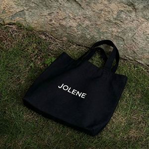 Sac fourre-tout en toile de coton noir avec poignée en coton, directement de l'usine - Product Image 3