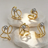 Nouvelle Arrivée Gaovo : Bagues Bicolores Or et Argent avec Perles Sphériques, Bijoux Tendance pour Femme en Acier Inoxydable 304 de Qualité Supérieure