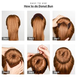 Venta directa de fábrica Multisize Nylon Hair Donut Bun Portable Hair Donut Bun Maker para mujeres - Product Image 4