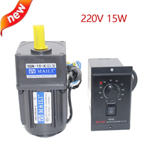 Controlador de Velocidad Variable para Motor PLC de 15W, Nuevo, 220V CA, Engranaje 1:10, 125 rpm, Venta al por Mayor