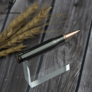 Bolígrafo Táctico de Lujo Totalmente Metálico 2023, Bolígrafo con Forma de Bala, Color Oro Rosa y Negro Pistola, Bolígrafo de Latón Novedoso - Product Image 1