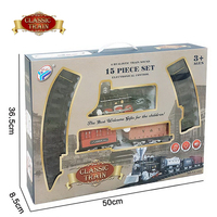 Ensemble de train jouet classique pour enfants avec alimentation électrique et son de train