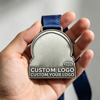 Médaille de sport personnalisée en alliage de zinc, logo gravé sur mesure, récompense pour cadeau de célébration, étanche, moulée sous pression