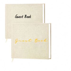 Manufacturer Custom Leather Hardcover Wedding DIY Journal Notebook with 100 Sheets Blank Pages for Guests - Product Image 1
