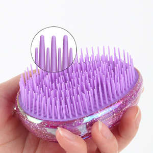 Brosse à shampooing en forme d'oeuf étoilé fabricant professionnel brosse à <span class=keywords><strong>cheveux</strong></span> peigne à oeufs de mode dessin animé mignon - Product Image 5