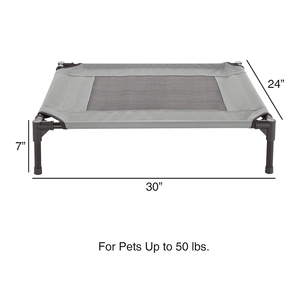 Grand <span class=keywords><strong>lit</strong></span> pour chien surélevé en <span class=keywords><strong>maille</strong></span> <span class=keywords><strong>de</strong></span> refroidissement écologique confortable <span class=keywords><strong>lit</strong></span> pour chien surélevé gris anti-anxiété pour animaux <span class=keywords><strong>de</strong></span> compagnie - Product Image 3