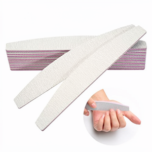 Lime à ongles professionnelle Zebra 100/180 grains, double face, lavable, <span class=keywords><strong>tampon</strong></span> de ponçage pour ongles acryliques et naturels, outil de manucure - Product Image 1