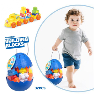 32PCS Large Size Building Blocks Set in Dinosaur Egg Storage <b>Box</b> Educational <b>Toy</b> for Toddlers Early Learning and Creative Play - Product Image 4