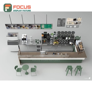 Professional Coffee Merchandise Display Rack Tempered Glass Front Branded Product Area Coffee Shop Display Rack - Product Image 6