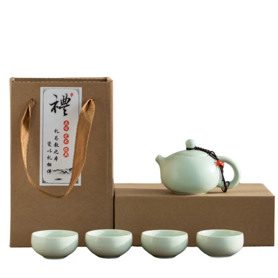 Chinese Outdoor Porcelain Tea Cups and Teapot China Tea Set Gift Box Japanese Travel Ceramic Portable Kungfu Tea Sets