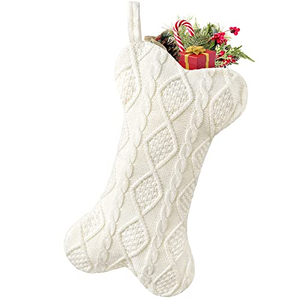 Knitted <b>Christmas</b> <b>Stocking</b> for Family Party Festive Bone Shape <b>Dog</b> <b>Stocking</b> <b>Christmas</b> Xmas Hanging <b>Christmas</b> Decor - Product Image 1
