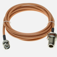 RG142 kabel koaksial BNC jantan ke N betina sekat RF Jumper Pigtail panjang 1m 5m 100m terbuat dari tembaga