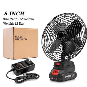 Ventilateur électrique portable 21V à batterie au lithium industrielle avec moteur sans balais, construction en acier allié pour usage domestique et en camping - Product Image 4