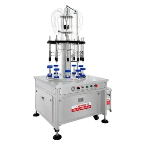 50ml Perfume Bottle Filler Machine Fixed Liquid Level, Vacuum Pneumatic Filling Stainless Steel 304 & 316,Rotary Filler