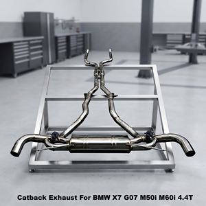 ท่อไอเสียแคทแบ็กสแตนเลส Vortex Performance สำหรับ BMW X7 G07 M50i M60i 4.4T พร้อมวาล์วอิเล็กทรอนิกส์ปรับแต่งเสียงท่อไอเสีย - Product Image 1
