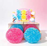 Jouet Squishy Nouilles Colorées à Rebond Lent Anti-Stress Sensoriel Perles de Cristal Boîte de Présentation Vente en Gros